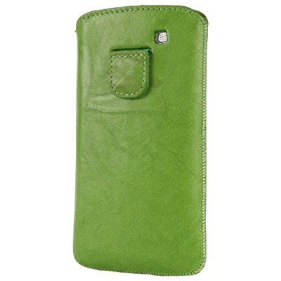 LUVVITT Genuine Leather Pouch for Samsung Galaxy S3 SIII - Green