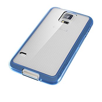 LUVVITT CLEARVIEW Case for Samsung Galaxy S5 | Bumper with Back Cover - Blue