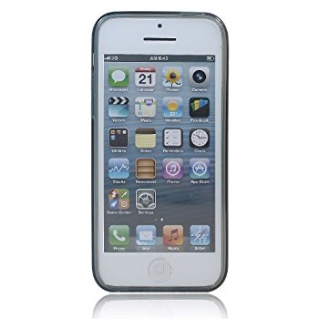LUVVITT 3D JEWEL Soft Slim TPU Case / Cover for iPhone 5C - Transparent Black