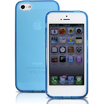 LUVVITT FROST Soft Slim Clear Case / Back Cover for iPhone 5 / 5S - Blue
