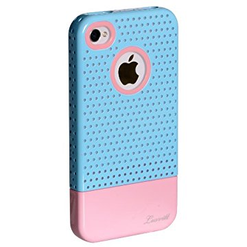 LUVVITT RESPIRA Hard Shell Case for iPhone 4 & 4S - Blue/Pink