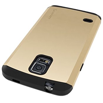 LUVVITT ULTRA ARMOR Galaxy S5 Case | Double Layer Shock Absorbing Case - Gold