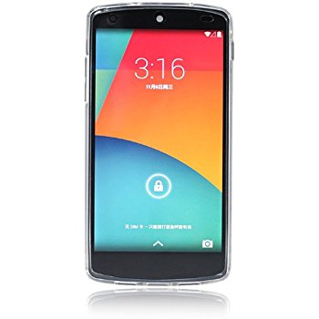 LUVVITT CLEARVIEW Hybrid Slim Case / Back Cover for Google Nexus 5 - Clear