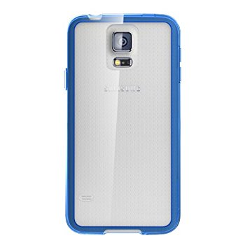 LUVVITT CLEARVIEW Case for Samsung Galaxy S5 | Bumper with Back Cover - Blue