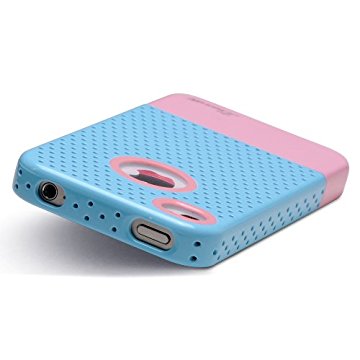 LUVVITT RESPIRA Hard Shell Case for iPhone 4 & 4S - Blue/Pink