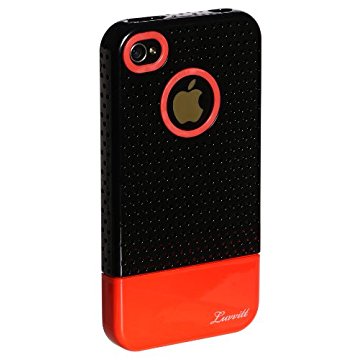 LUVVITT RESPIRA Hard Shell Case for iPhone 4 & 4S - Black/Red