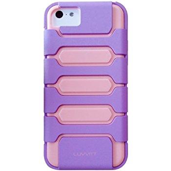 LUVVITT ARMOR SHELL Dual Layer Case for iPhone 5C - Purple / Pink