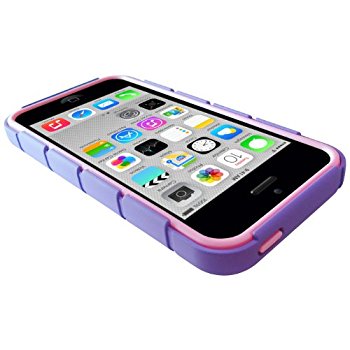 LUVVITT ARMOR SHELL Dual Layer Case for iPhone 5C - Purple / Pink