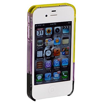 LUVVITT LEAF Case for iPhone 4 & 4S - Yellow/Purple/Black