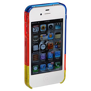 LUVVITT LEAF Case for iPhone 4 & 4S - Blue/Red/Yellow