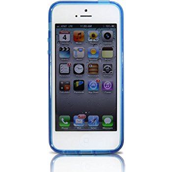 LUVVITT FROST Soft Slim Clear Case / Back Cover for iPhone 5 / 5S - Blue
