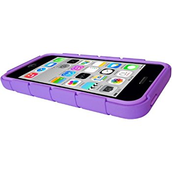LUVVITT ARMOR SHELL Double Layer Shock Absorbing Case for iPhone 5C - Purple