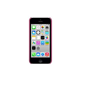 LUVVITT SKINNY Matte Slim Hard Case Back Cover for iPhone 5C w/Holes Hot Pink