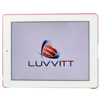 LUVVITT GLAZE Smooth Finish Hard Back Comp.w/Smart Cover for iPad 2/3/4 - Pink