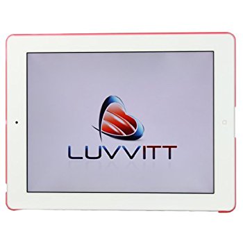 LUVVITT GLAZE Smooth Finish Hard Back Comp.w/Smart Cover for iPad 2/3/4 - Pink