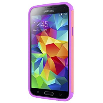 LUVVITT ULTRA ARMOR Galaxy S5 Case | Double Layer Case - Pink / Purple