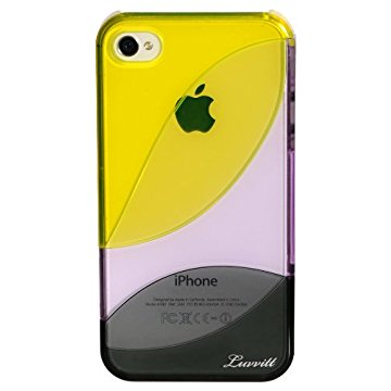 LUVVITT LEAF Case for iPhone 4 & 4S - Yellow/Purple/Black