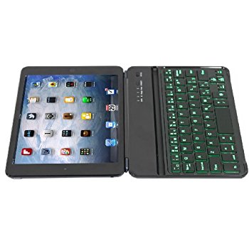 LUVVITT BACKLIT Ultrathin Keyboard for iPad MINI 1/2 (7 COLORS) Black