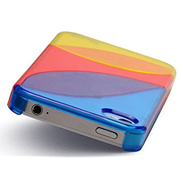 LUVVITT LEAF Case for iPhone 4 & 4S - Blue/Red/Yellow