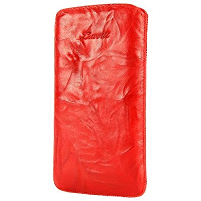 LUVVITT Genuine Leather Pouch for Samsung Galaxy S3 SIII - Red