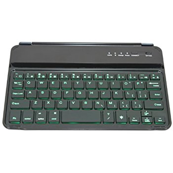 LUVVITT BACKLIT Ultrathin Keyboard for iPad MINI 1/2 (7 COLORS) Black