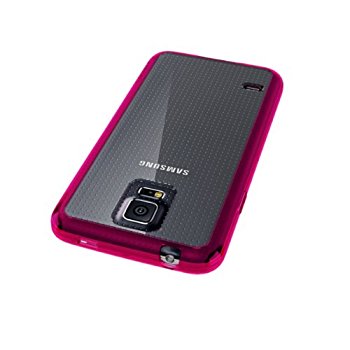 LUVVITT CLEARVIEW Case for Samsung Galaxy S5 | Bumper with Back Cover - Pink