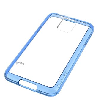 LUVVITT CLEARVIEW Case for Samsung Galaxy S5 | Bumper with Back Cover - Blue