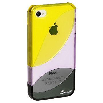 LUVVITT LEAF Case for iPhone 4 & 4S - Yellow/Purple/Black