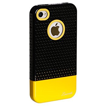 LUVVITT RESPIRA Hard Shell Case for iPhone 4 & 4S - Black/Yellow