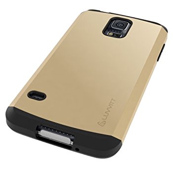 LUVVITT ULTRA ARMOR Galaxy S5 Case | Double Layer Shock Absorbing Case - Gold