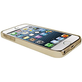 LUVVITT CRYSTAL VIEW Hard Shell Anti-Scratch Case for iPhone 5 / 5S - Gold