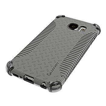 LUVVITT CLEAR GRIP Galaxy S6 Case | Slim Transparent TPU Rubber Case - Black