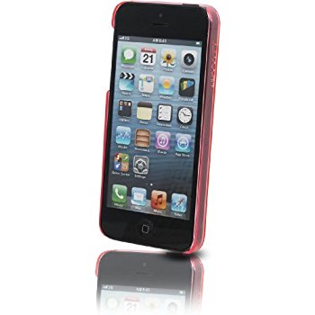LUVVITT CRYSTAL VIEW Hard Shell Back Hard Case for iPhone 5 / 5S Crystal Clear Pink