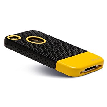 LUVVITT RESPIRA Hard Shell Case for iPhone 4 & 4S - Black/Yellow