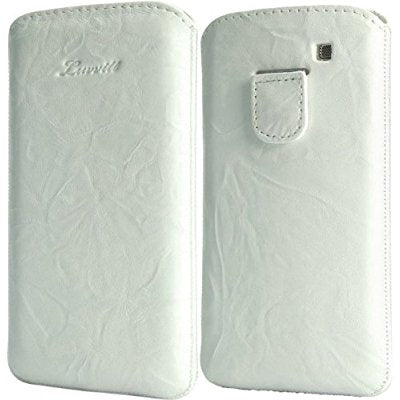 LUVVITT Genuine Leather Pouch for Samsung Galaxy S3 SIII - White