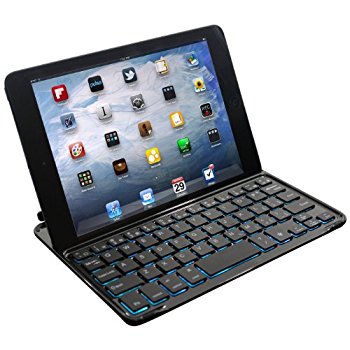 LUVVITT BACKLIT Ultrathin Keyboard for iPad MINI 1/2 (7 COLORS) Black