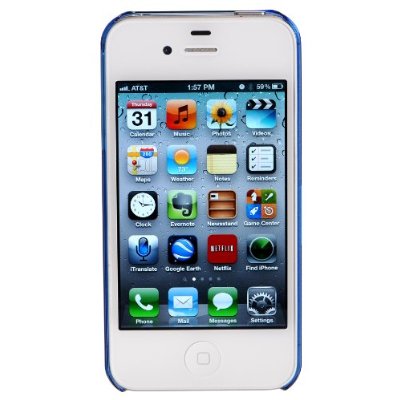 LUVVITT CRYSTAL VIEW UltraSlim Crystal Case for iPhone 4 & 4S - Blue