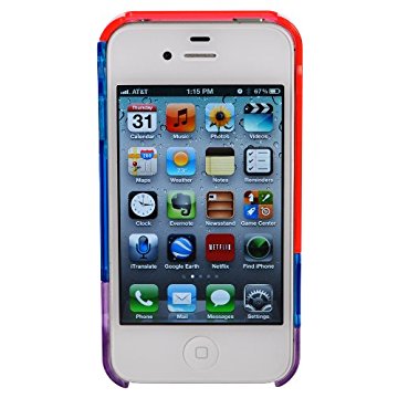 LUVVITT LEAF Case for iPhone 4 & 4S - Red/Blue/Purple