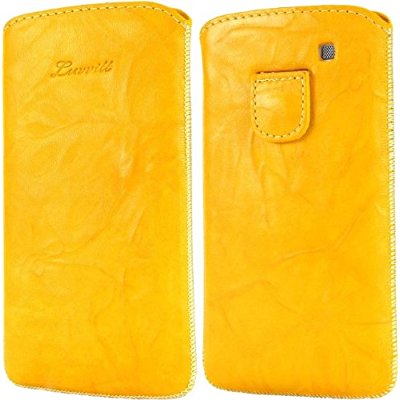 LUVVITT Genuine Leather Pouch for Samsung Galaxy S3 SIII - Yellow