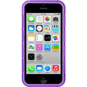 LUVVITT ARMOR SHELL Double Layer Shock Absorbing Case for iPhone 5C - Purple