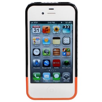 LUVVITT RESPIRA Hard Shell Case for iPhone 4 & 4S - Black/Red