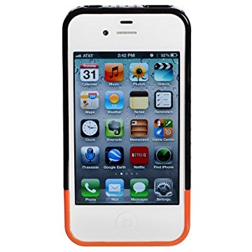 LUVVITT RESPIRA Hard Shell Case for iPhone 4 & 4S - Black/Red