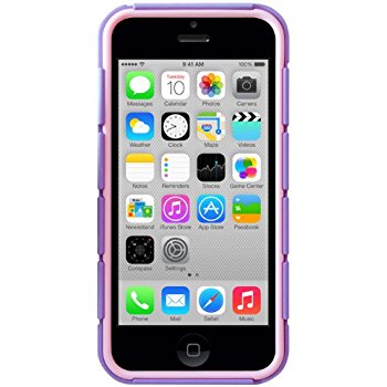 LUVVITT ARMOR SHELL Dual Layer Case for iPhone 5C - Purple / Pink