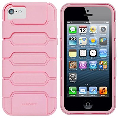 LUVVITT ARMOR SHELL Double Layer Shock Absorbing Case for iPhone 5C - Pink