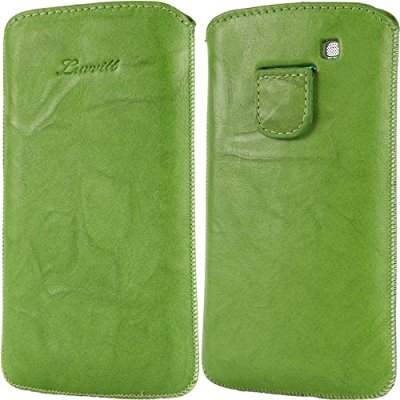 LUVVITT Genuine Leather Pouch for Samsung Galaxy S3 SIII - Green