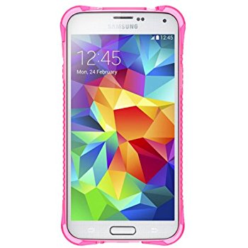 LUVVITT CLEAR GRIP Samsung Galaxy S5 Case | TPU Rubber Back Cover - Pink