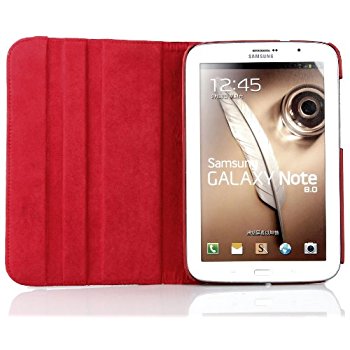 LUVVITT PRELUDE 360 Degree Swivel Case for Galaxy Note 8.0 - Black & Red