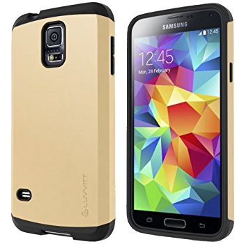LUVVITT ULTRA ARMOR Galaxy S5 Case | Double Layer Shock Absorbing Case - Gold