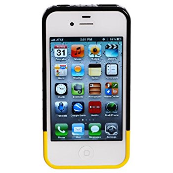 LUVVITT RESPIRA Hard Shell Case for iPhone 4 & 4S - Black/Yellow