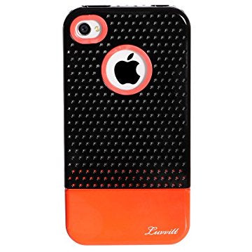 LUVVITT RESPIRA Hard Shell Case for iPhone 4 & 4S - Black/Red